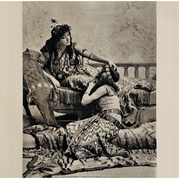 1902 Sarah Bernhardt As Cleopatra Photogravure Of Real Photo Shakespeare DWP8D - Picture 1 of 3